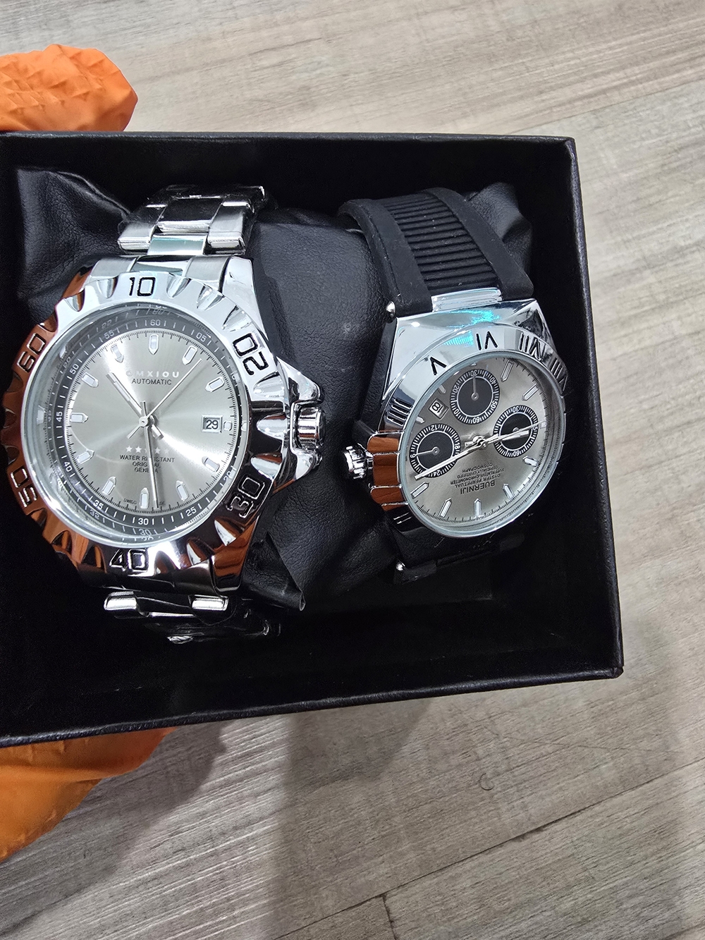 Bundle Men's Silver Stainless Steel Automatic Watch - Silver Dial